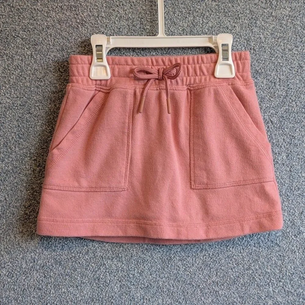 Wonder Nation Girls Size XS 4/5 Coral Pink Knit Built In Shorts Skirt Skort